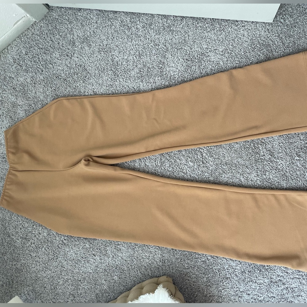 Wide Leg Tan Fresh Pants